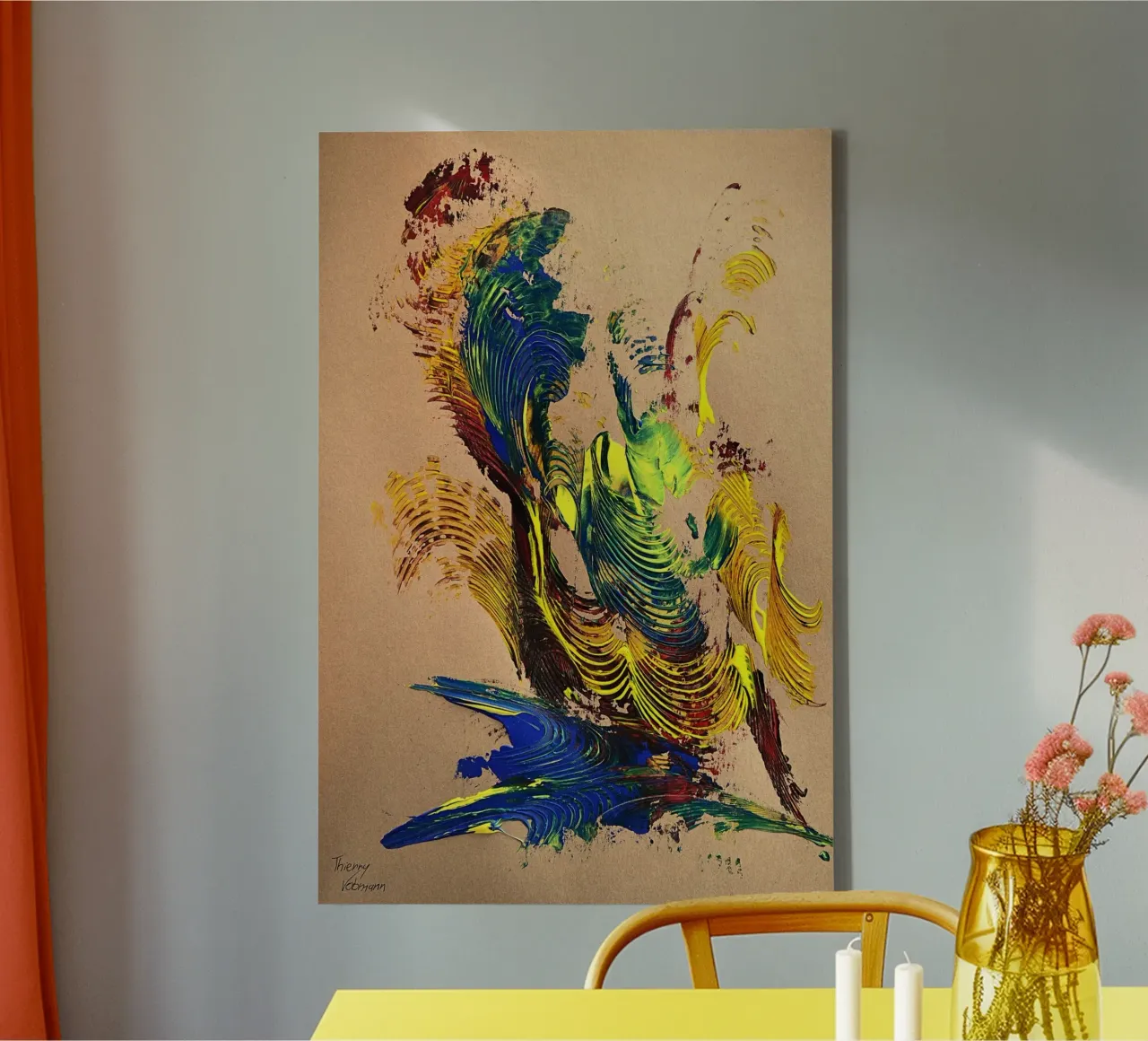NATURAL STYLE 51 tela con Cornice a cassetta da Thierry Vobmann Abstract painting