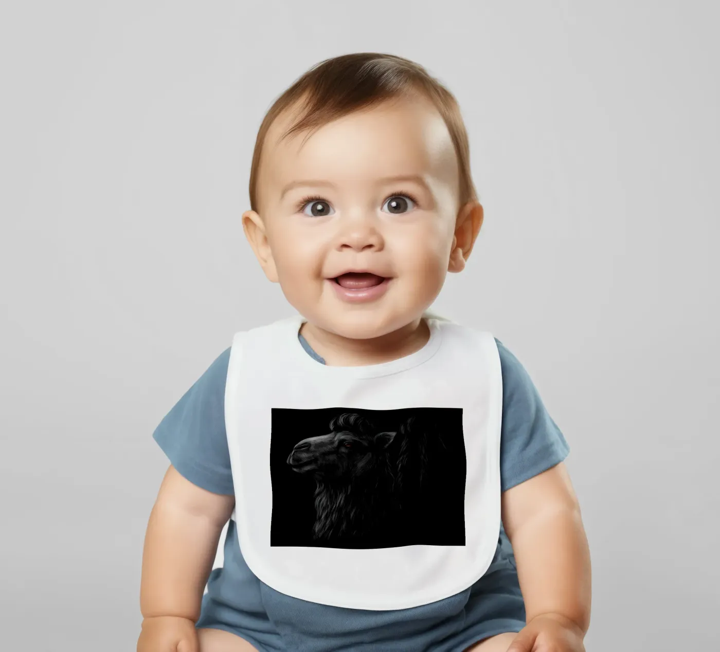 Camel baby bib by Delaplane