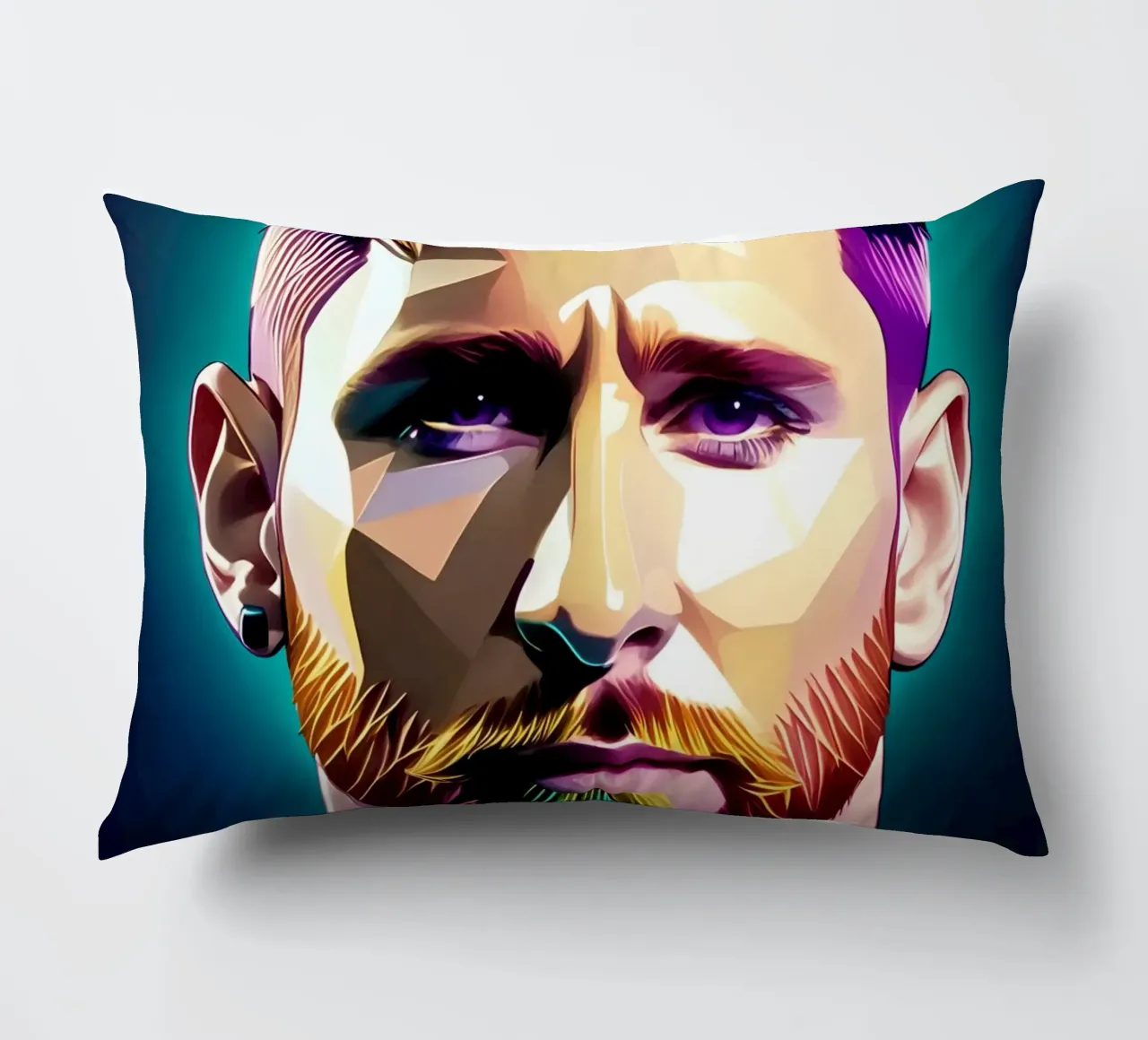 Lionel Messi portrait neon wpap cuscino da BONANZA