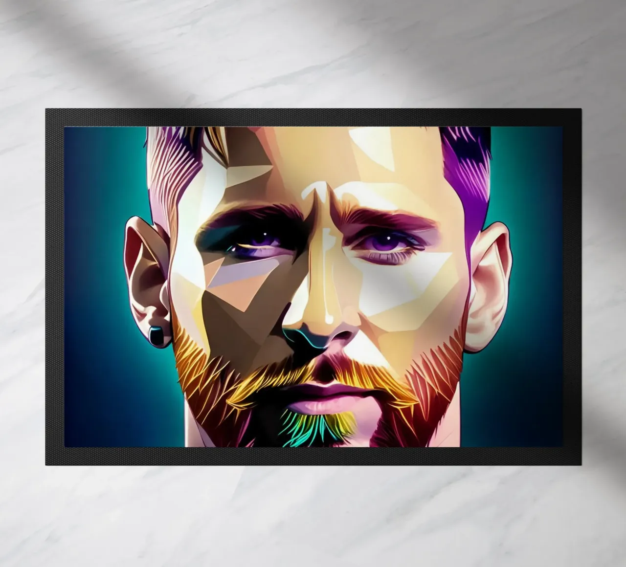 Lionel Messi portrait neon wpap zerbino da BONANZA