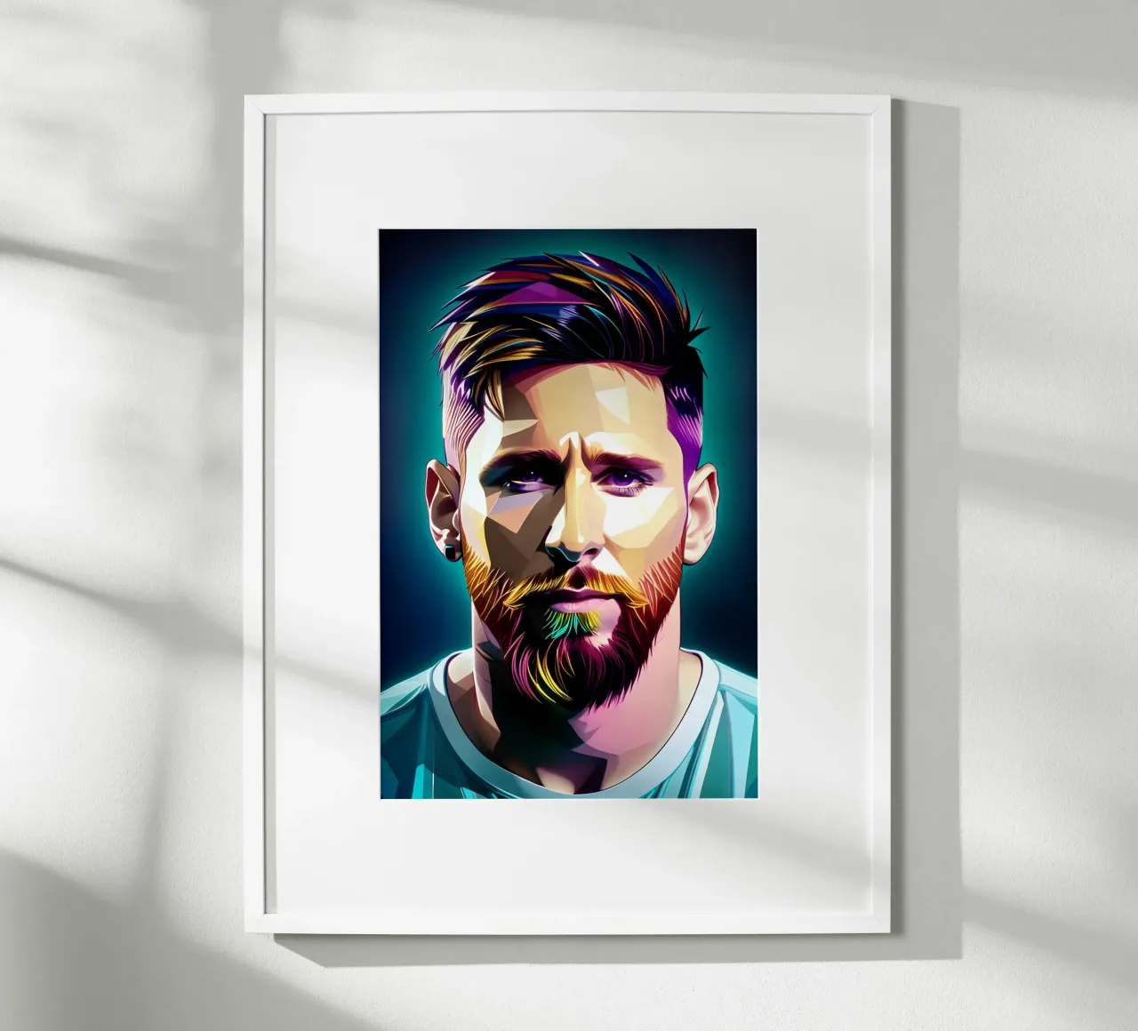 Lionel Messi portrait neon wpap carta hahnemühle da BONANZA
