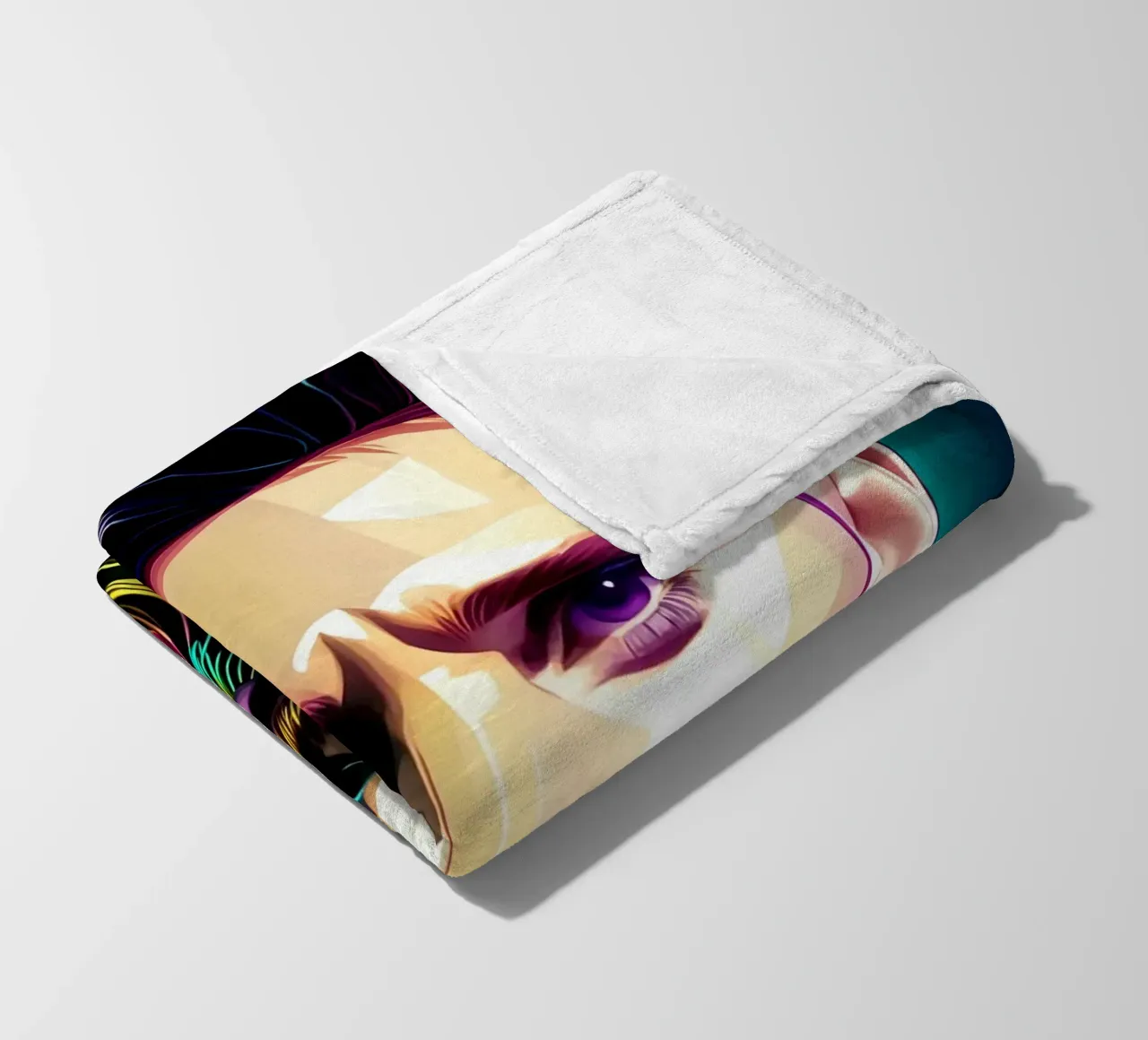Lionel Messi portrait neon wpap coperta in pile da BONANZA