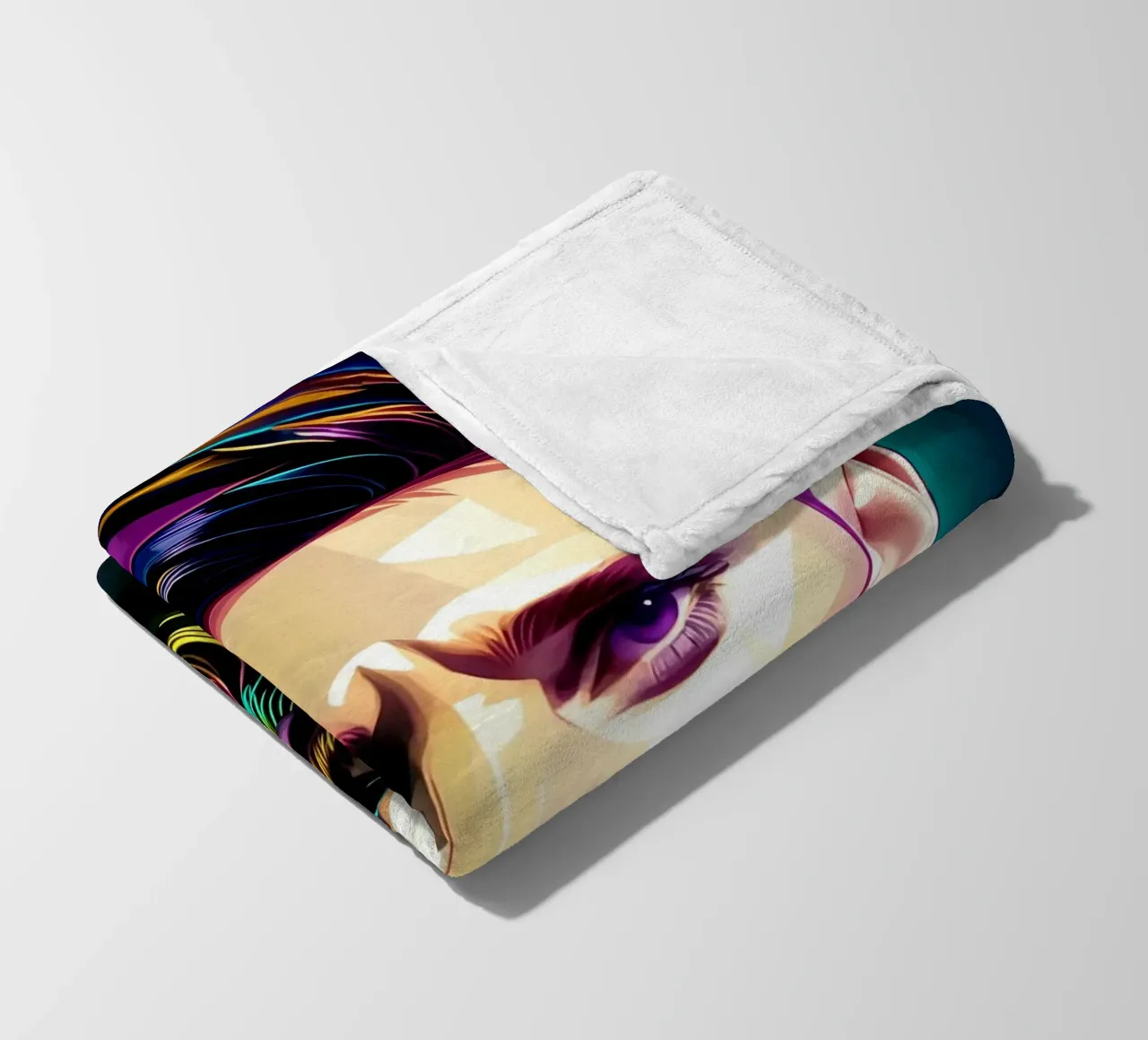 Lionel Messi portrait neon wpap coperta in pile da BONANZA