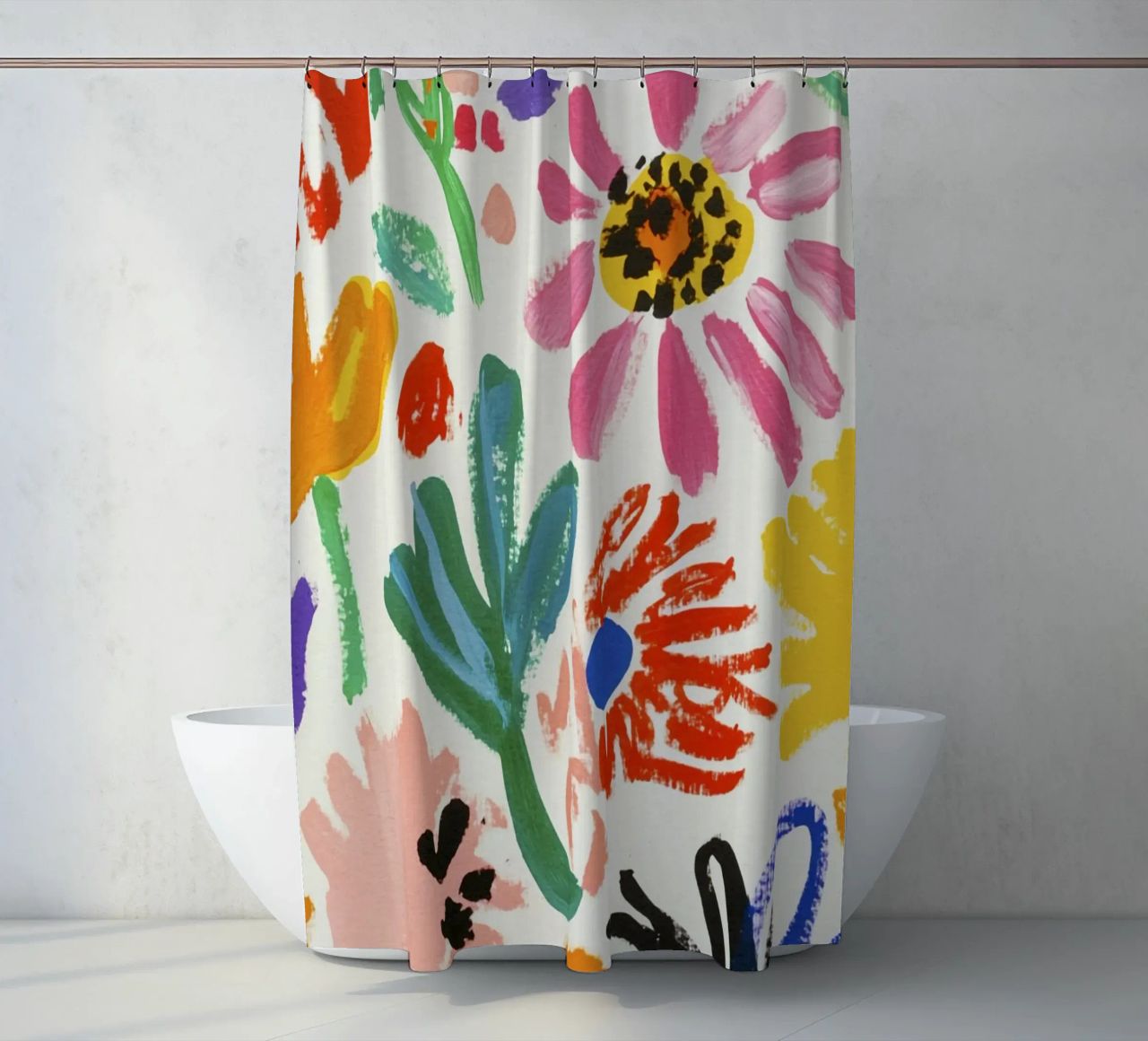 Henri Matisse Jardín de flores cortina de baño de Modern Muse