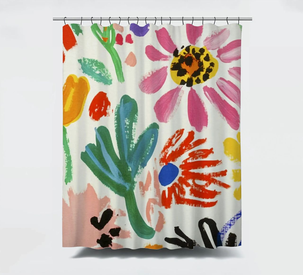 Henri Matisse Jardín de flores cortina de baño de Modern Muse