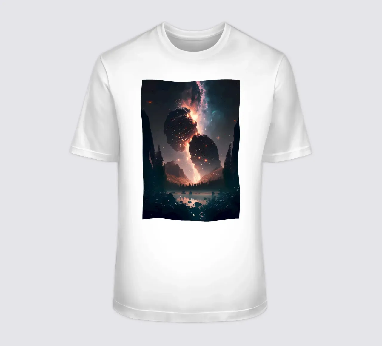 Galaxie-Landschaft T-Shirt von Mikesell