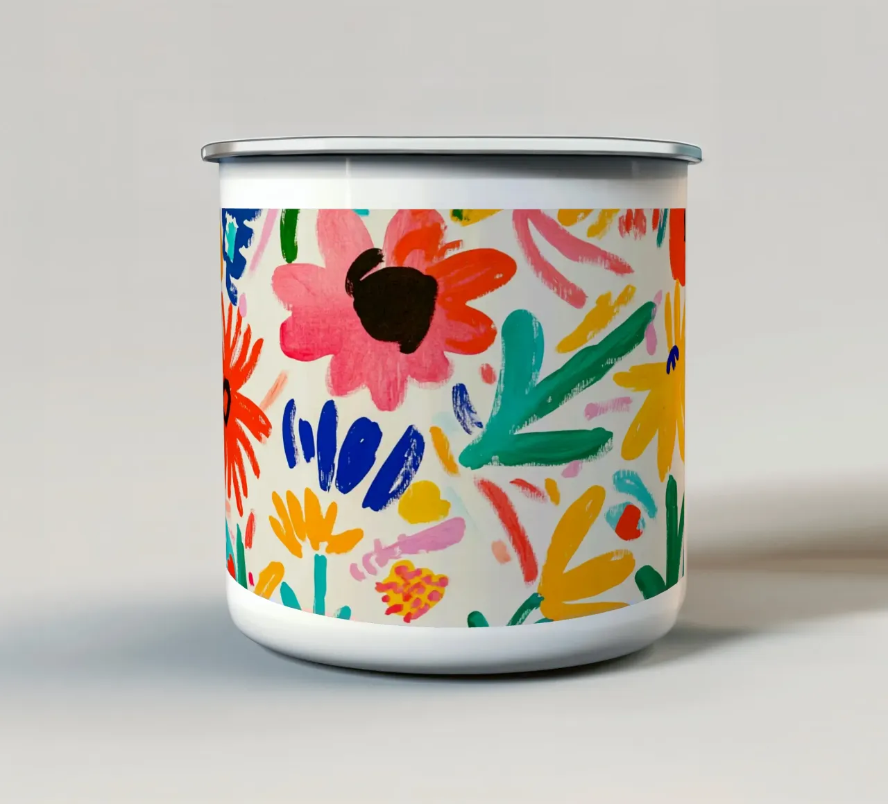 Glücklicher Blumengarten von Henri Matisse Emaille Tasse von Modern Muse