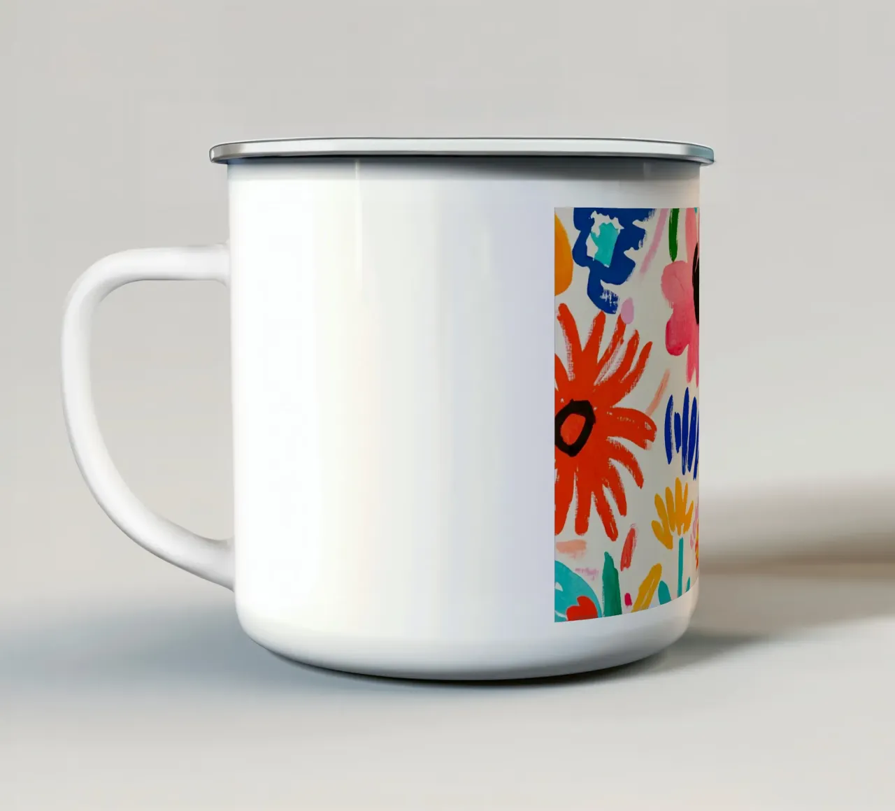 Glücklicher Blumengarten von Henri Matisse Emaille Tasse von Modern Muse