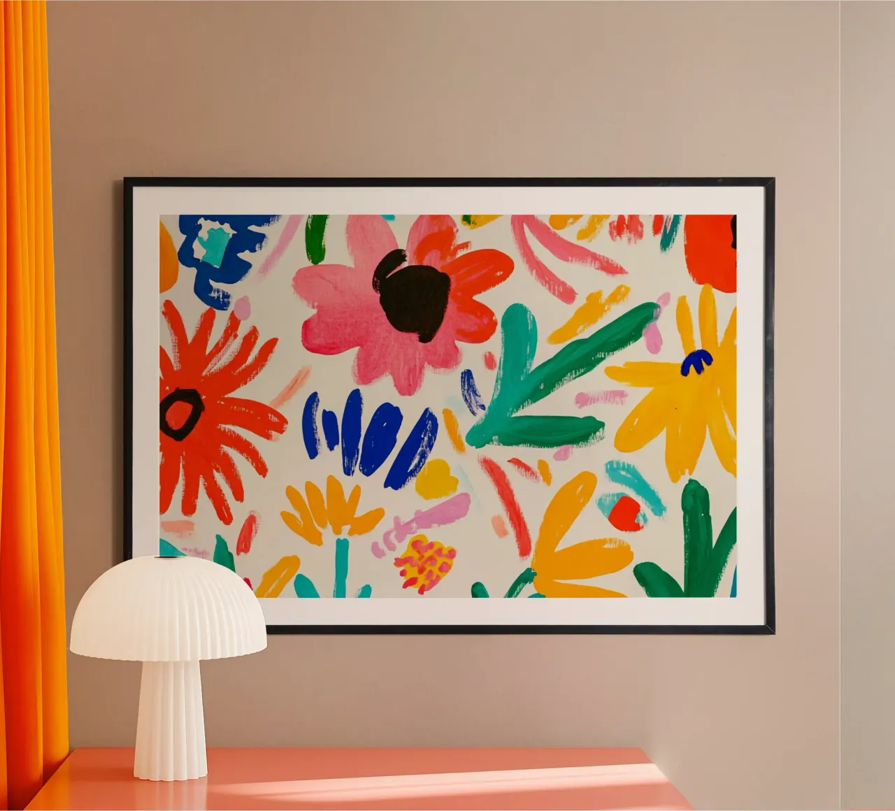 Buon giardino fiorito Henri Matisse poster con telaio in legno da Modern Muse