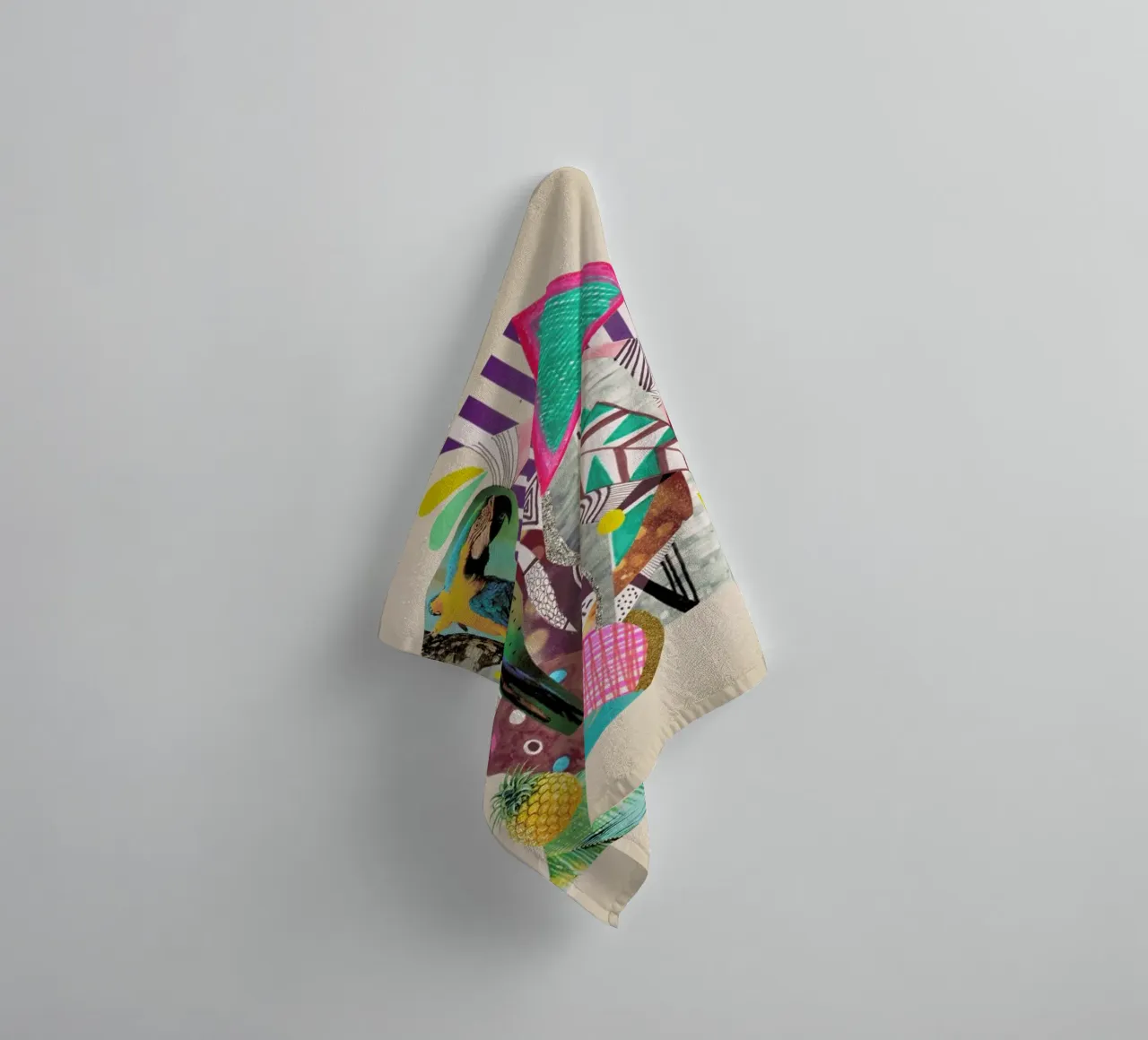 Tropicana macaw towel by Vasare Nar