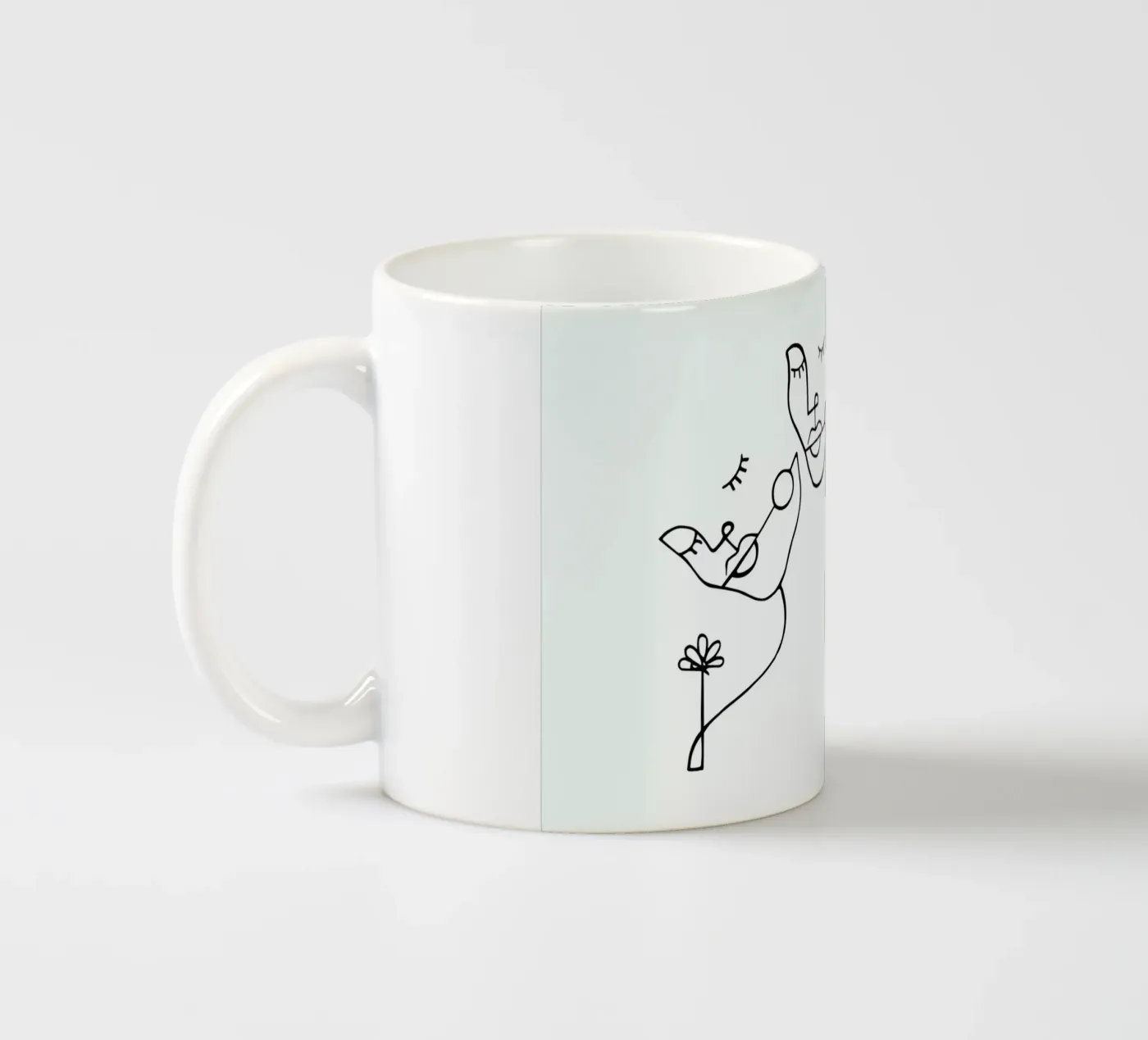Lovers ceramic mug by Ninhol