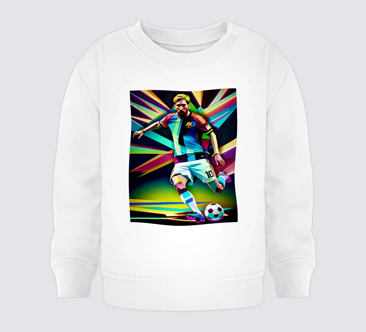Messi con la palla felpa neonato da BONANZA