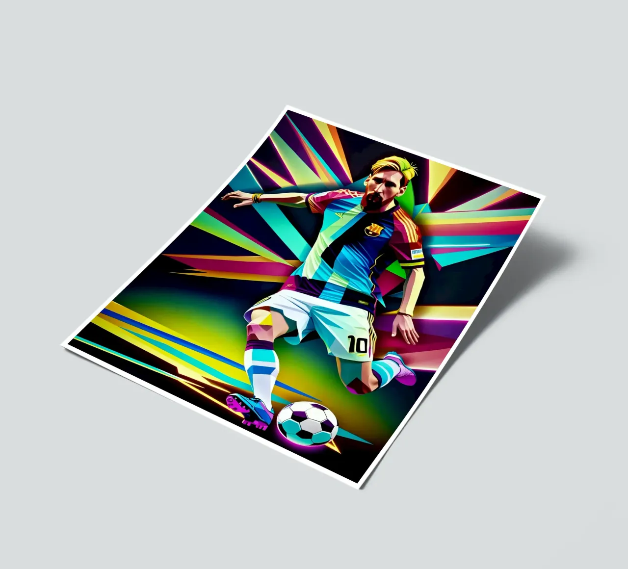 Messi mit dem Ball Stickerbogen von BONANZA