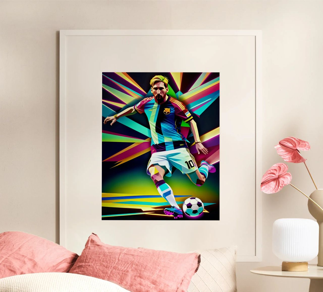 Messi avec le ballon poster de BONANZA