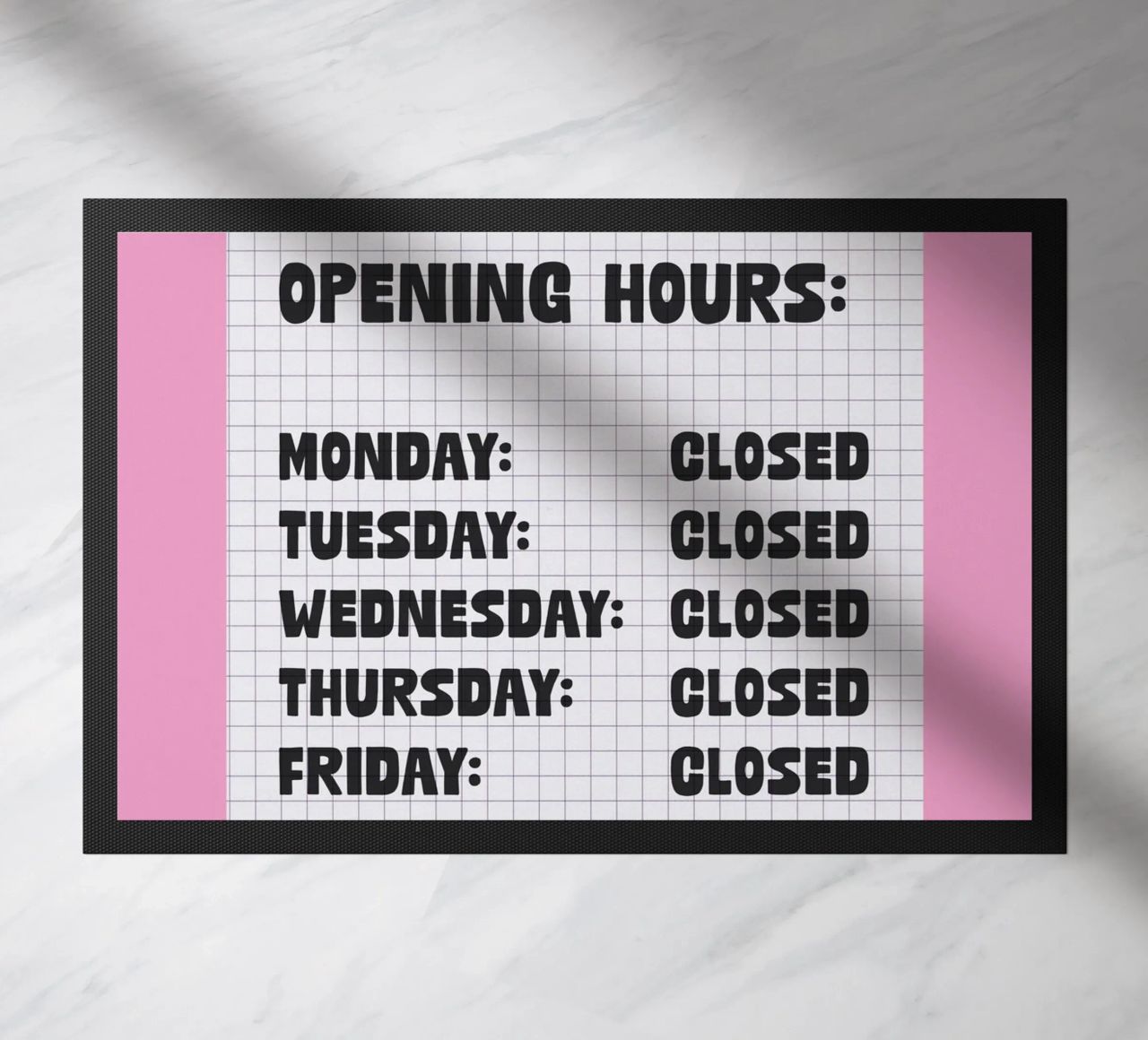 Opening Hours zerbino da TheGrumpyHomeDecor
