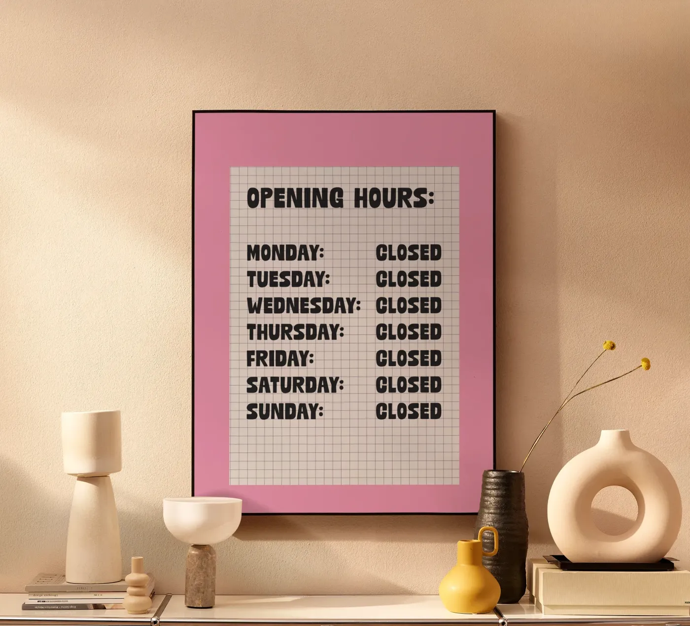 Opening Hours acryl van TheGrumpyHomeDecor