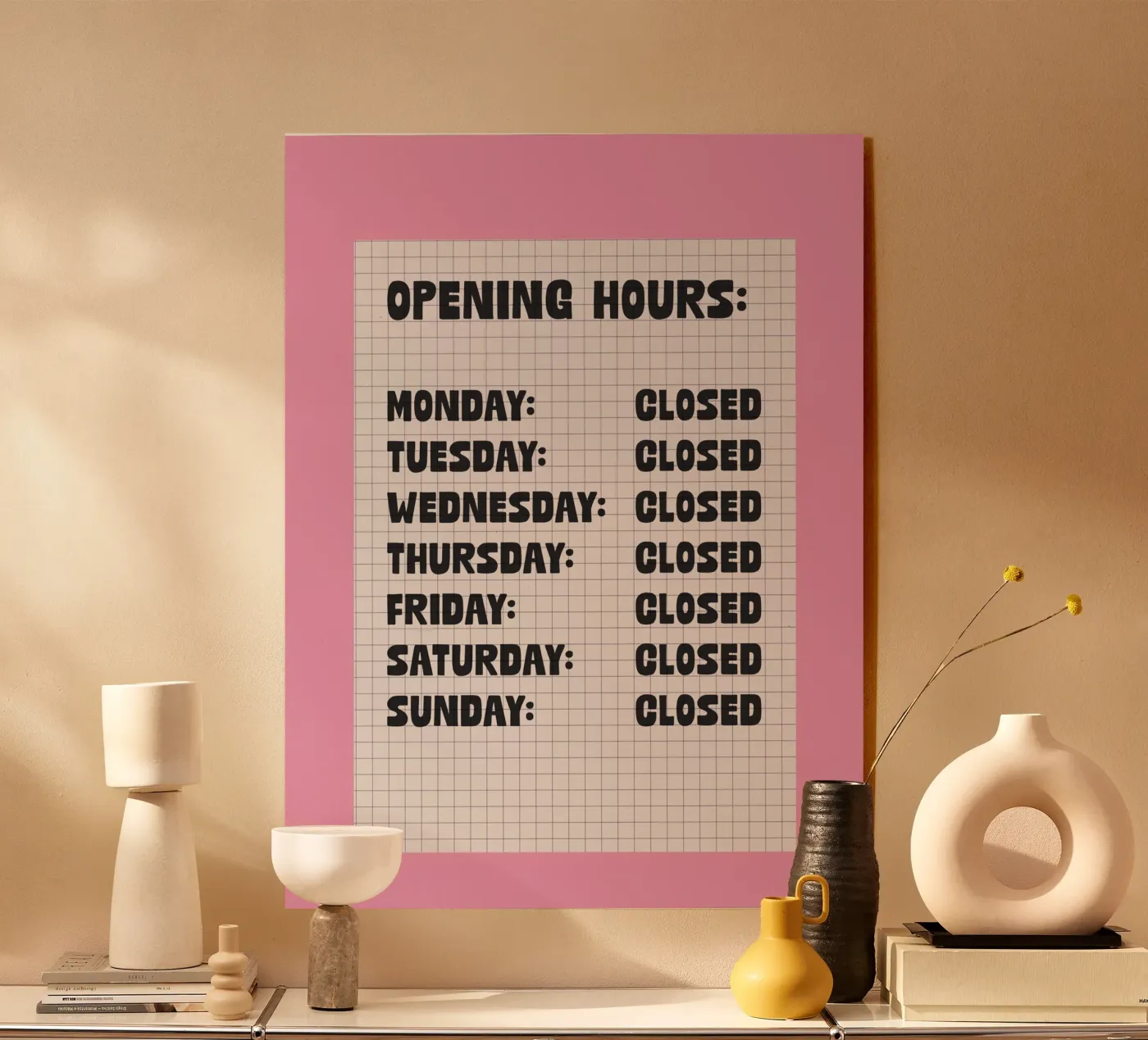 Opening Hours acryl van TheGrumpyHomeDecor