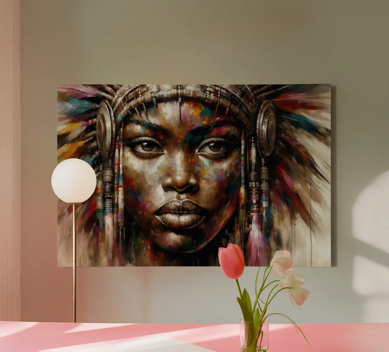Echi della Savana tela con Cornice a cassetta da Chromatic Fusion Studio