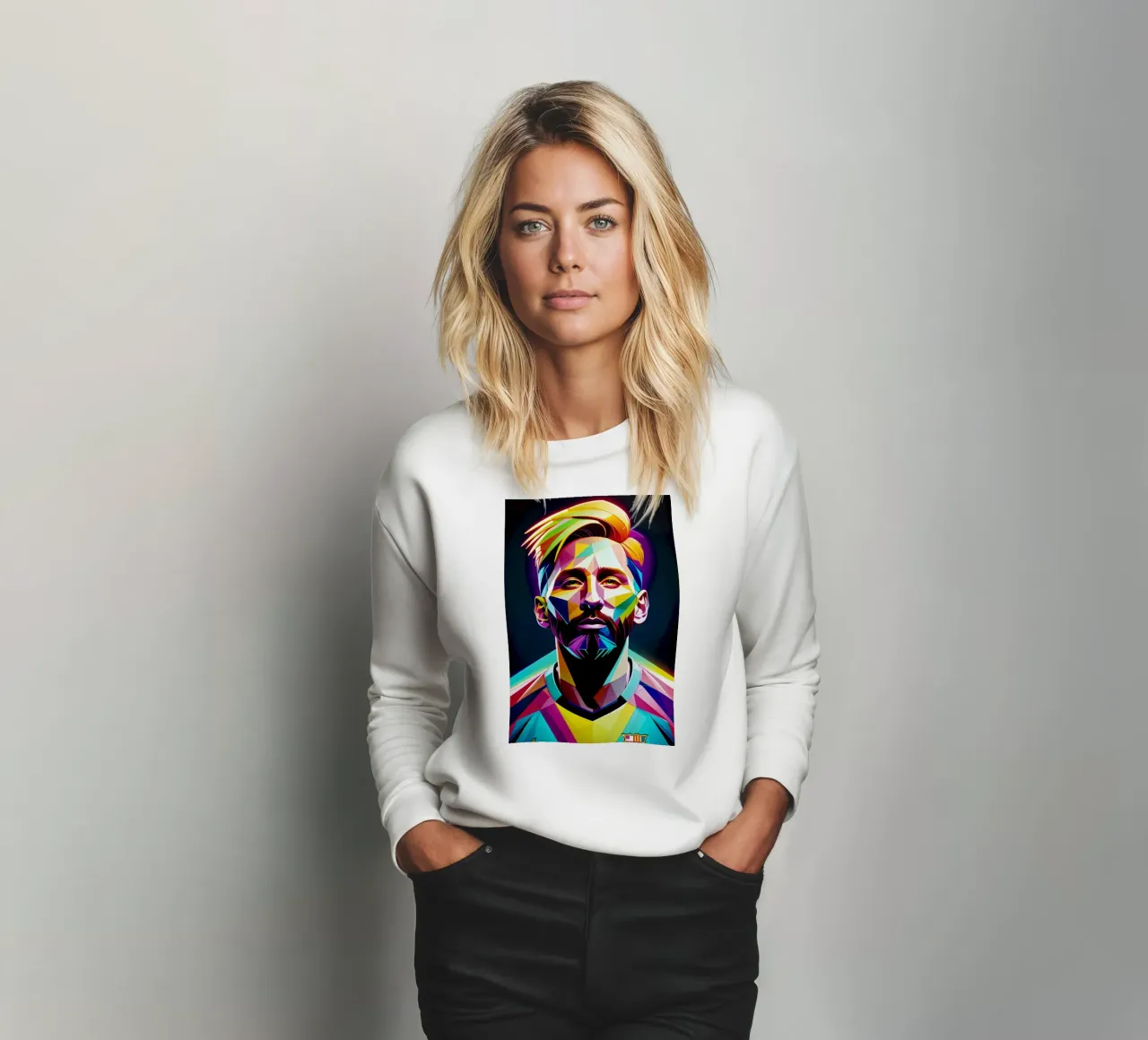 Messi retrato neón wpap sudadera de BONANZA