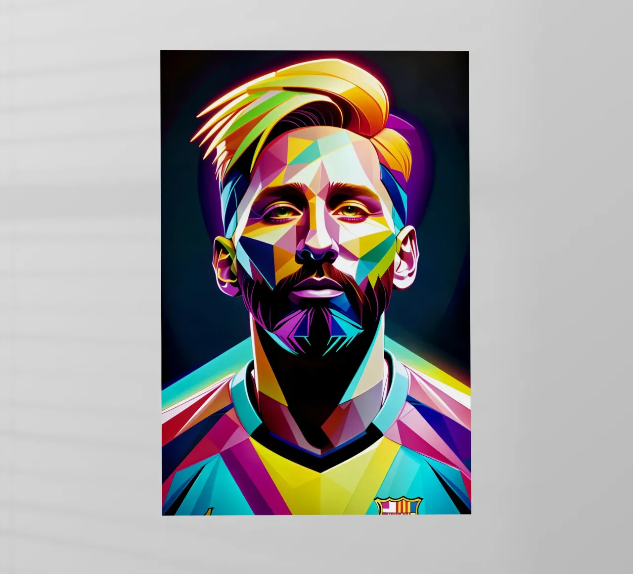 Messi ritratto al neon wpap pellicola backlit da BONANZA