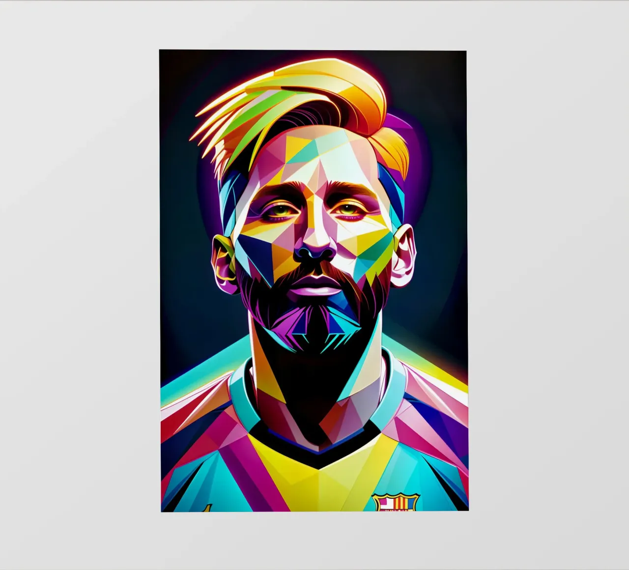 Messi ritratto al neon wpap telo in pvc da BONANZA