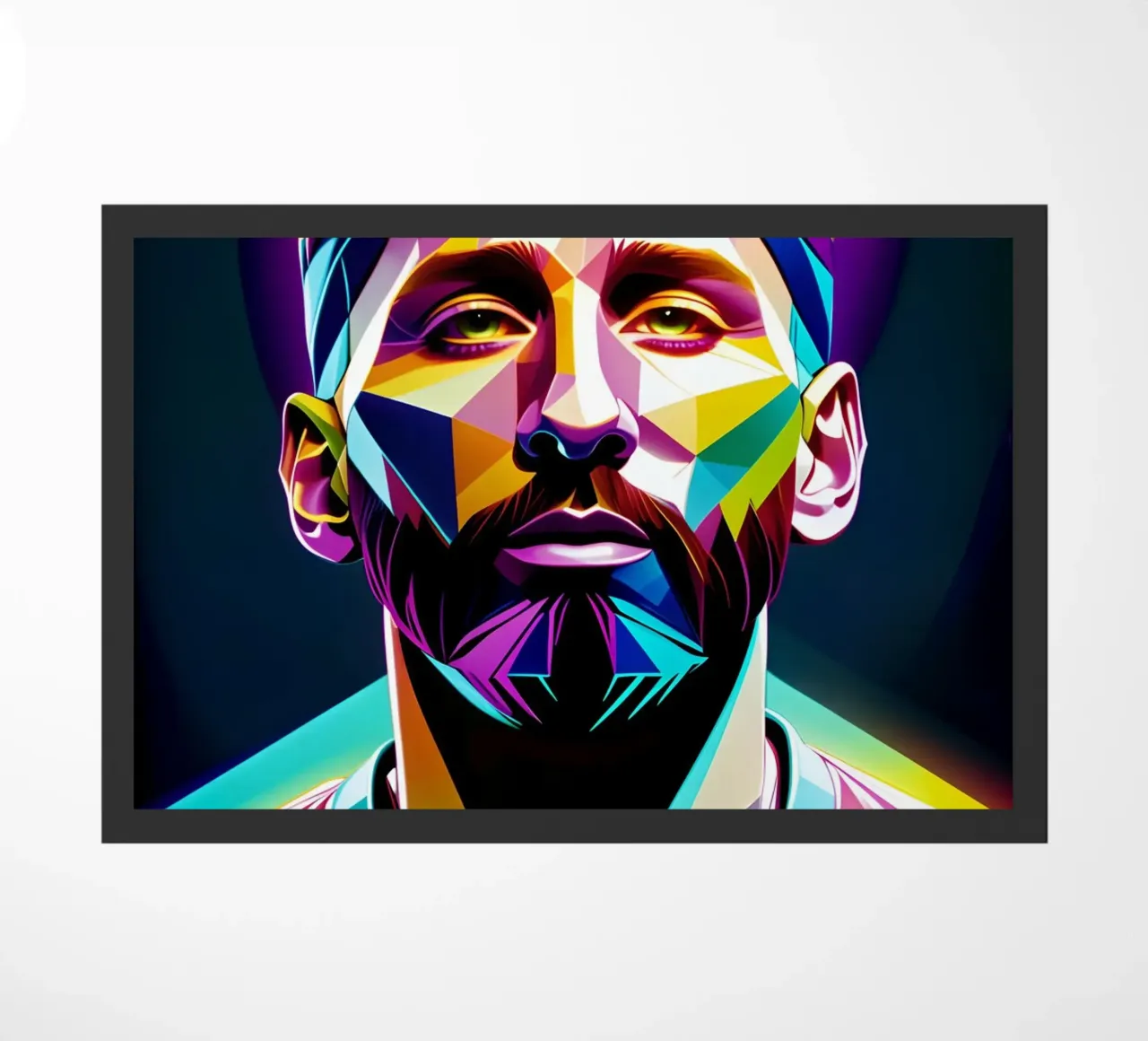 Messi ritratto al neon wpap zerbino da BONANZA