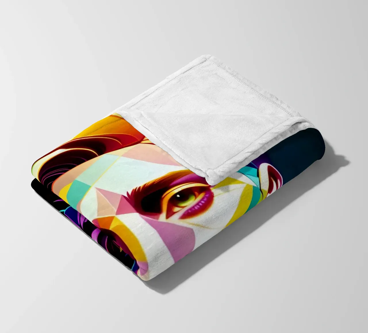 Messi ritratto al neon wpap coperta in pile da BONANZA