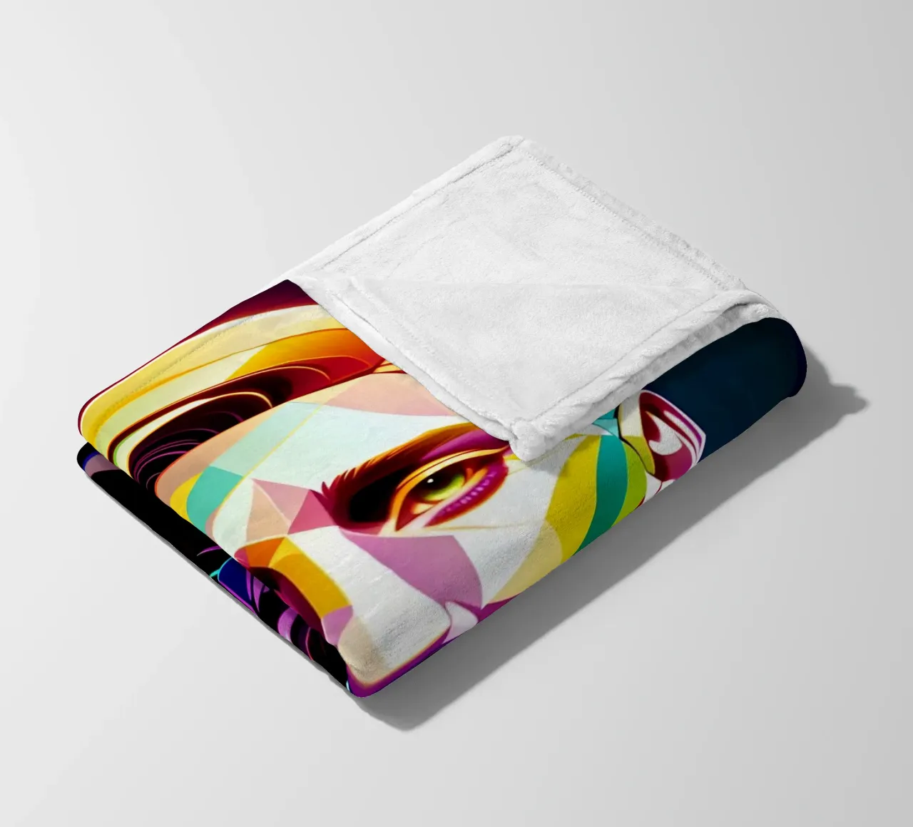 Messi ritratto al neon wpap coperta in pile da BONANZA