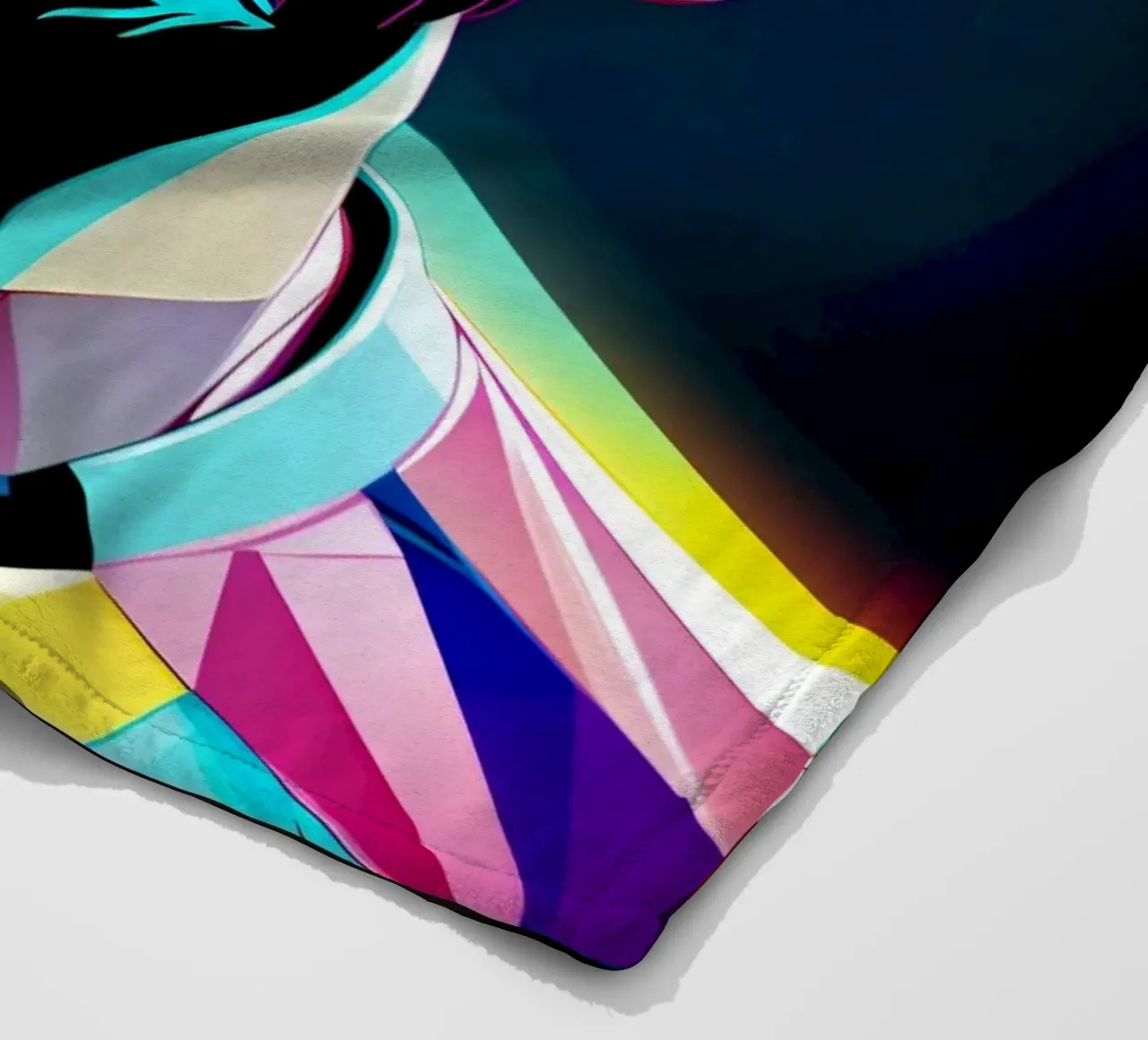 Messi ritratto al neon wpap coperta in pile da BONANZA