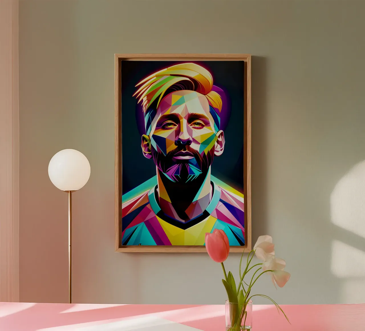 Messi portrait neon wpap canvas by BONANZA