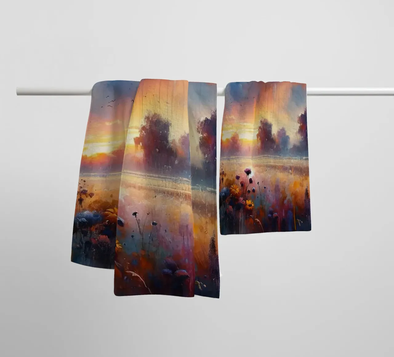 Das flüsternde Licht der Morgendämmerung Handtuch von Chromatic Fusion Studio