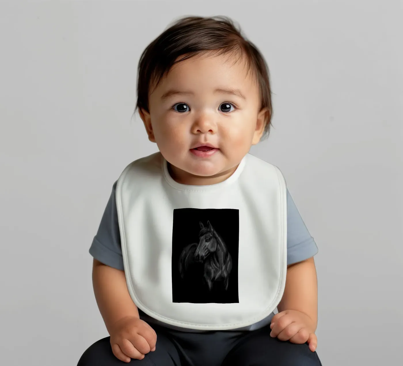 Horse baby bib by Delaplane