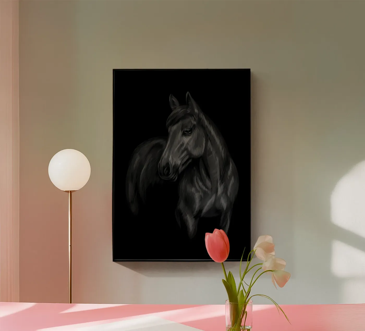 Cheval plexiglas de Delaplane