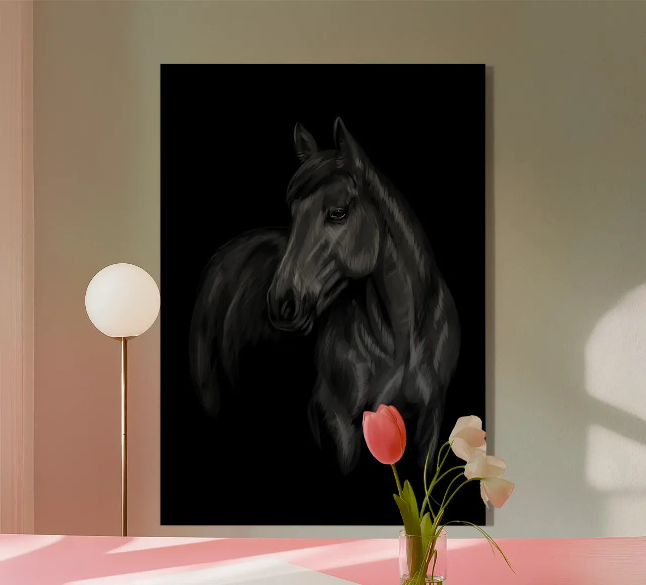 Horse acrylic glass by Delaplane
