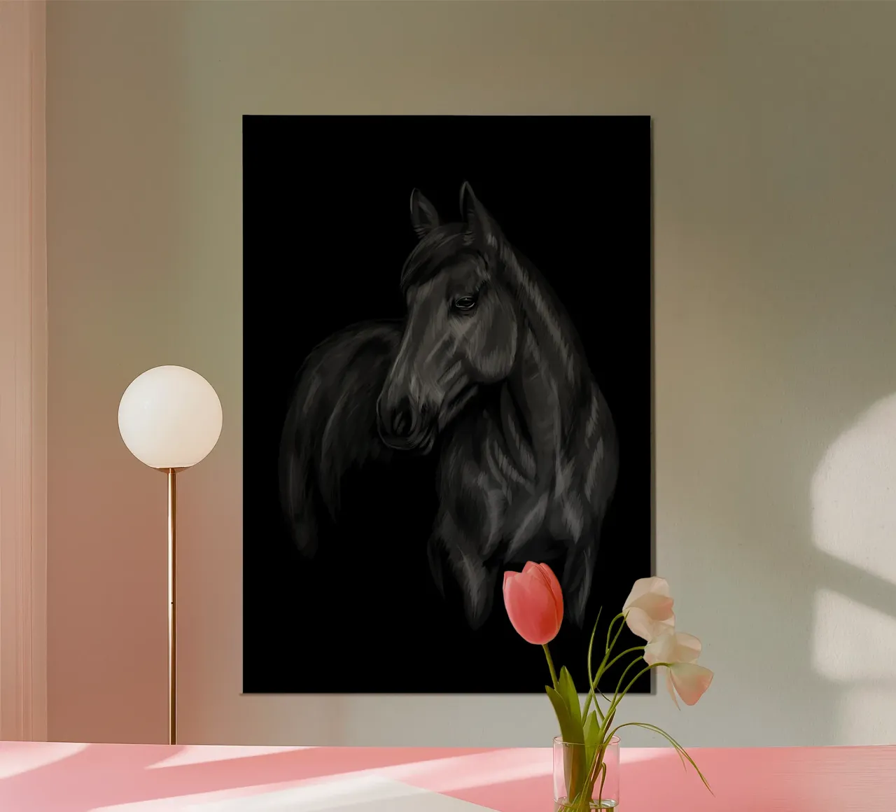 Horse alu-dibond by Delaplane