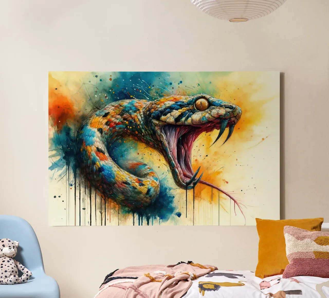 Predatory Gaze Unleashed canvas with Floater frame by Chromatic Fusion Studio