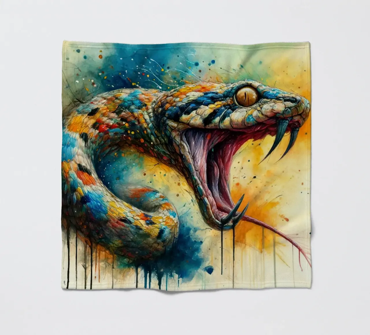 Sguardo predatorio scatenato coperta in pile da Chromatic Fusion Studio
