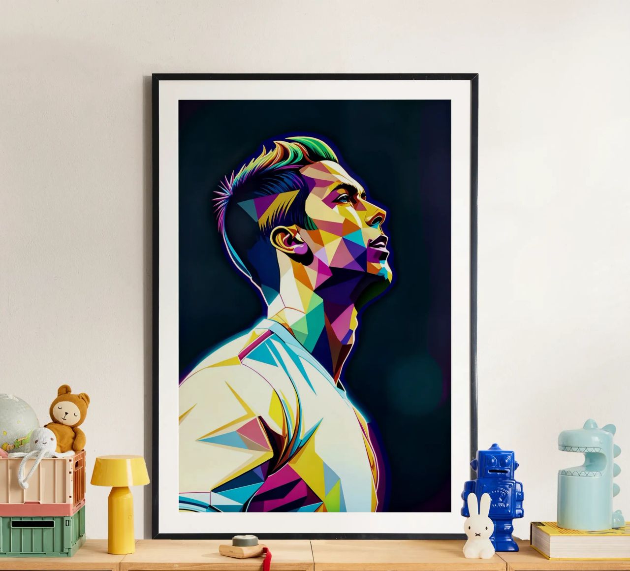 Cristiano Ronaldo neon wpap Poster von BONANZA