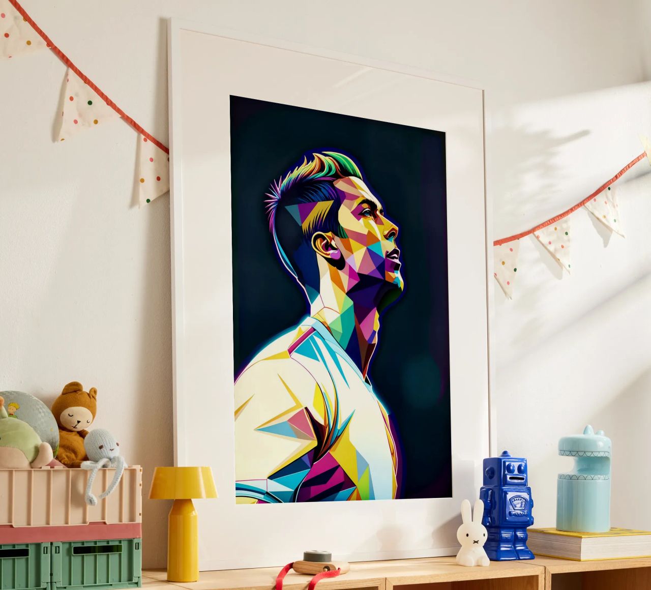Cristiano Ronaldo neon wpap Poster von BONANZA