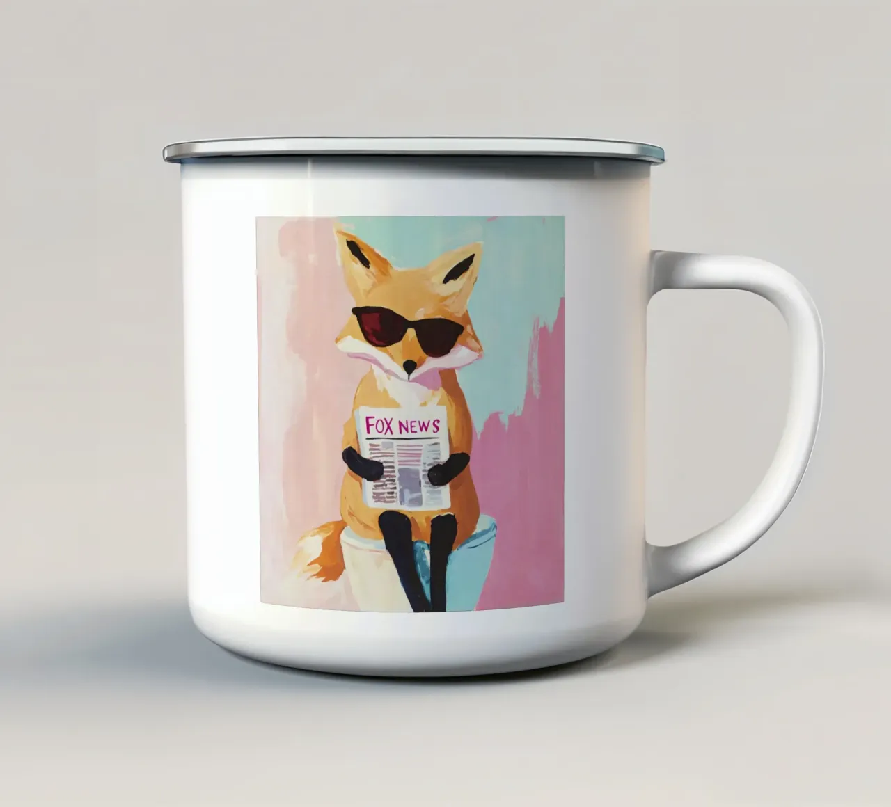 Fox News Break tazza in smalto da Modern Muse
