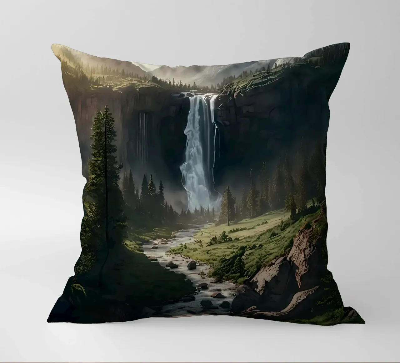 Cascata nella natura della foresta cuscino da Ginnery