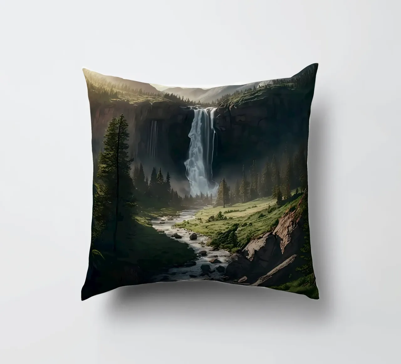 Cascata nella natura della foresta cuscino da Ginnery