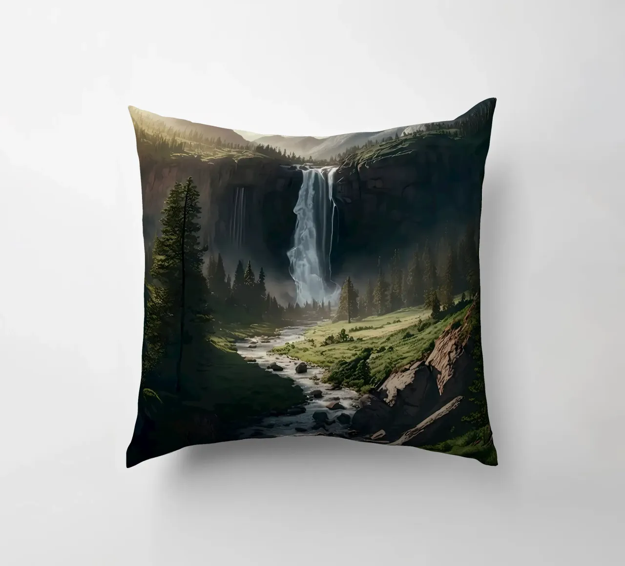 Cascata nella natura della foresta cuscino da Ginnery
