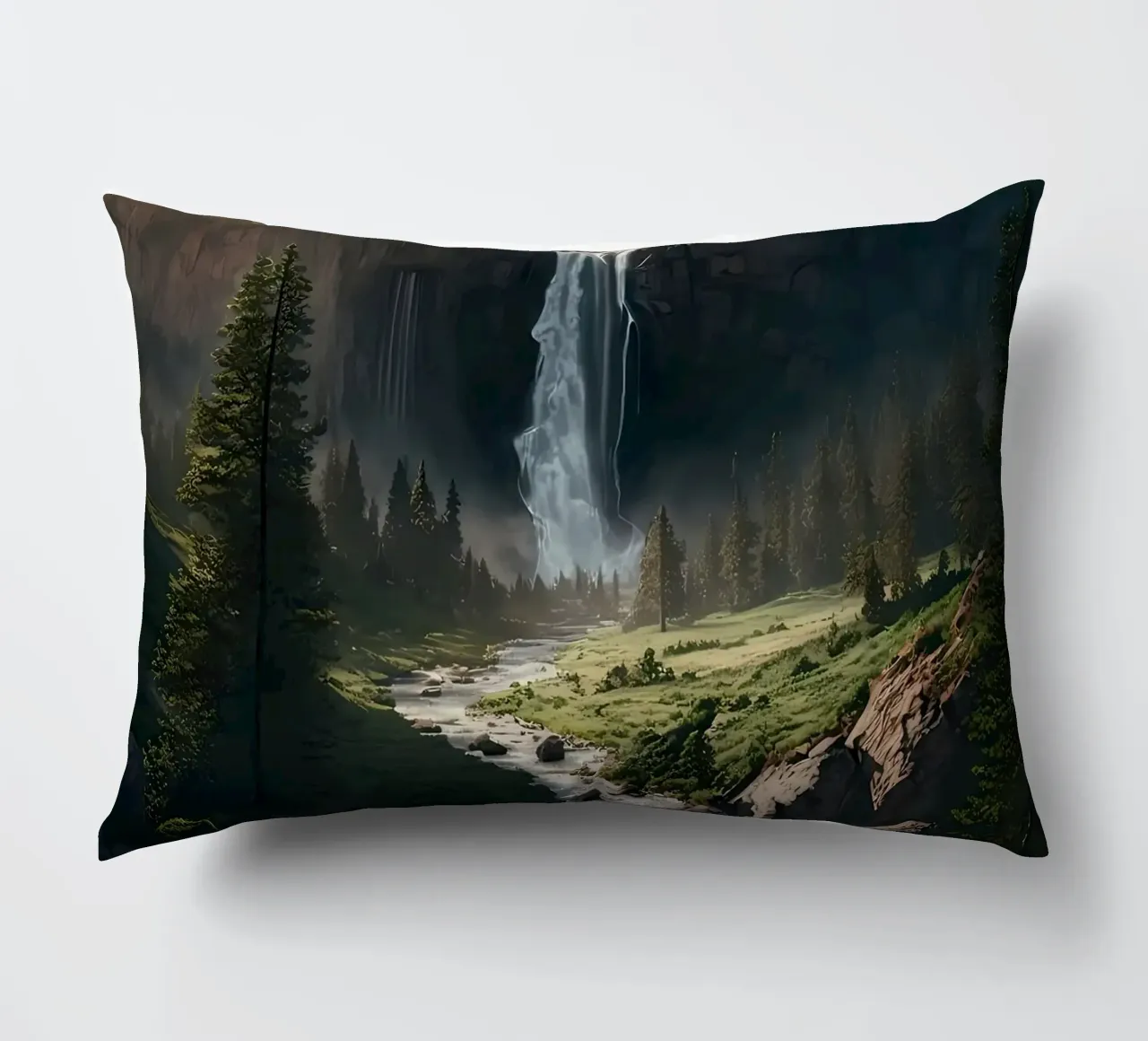 Cascata nella natura della foresta cuscino da Ginnery