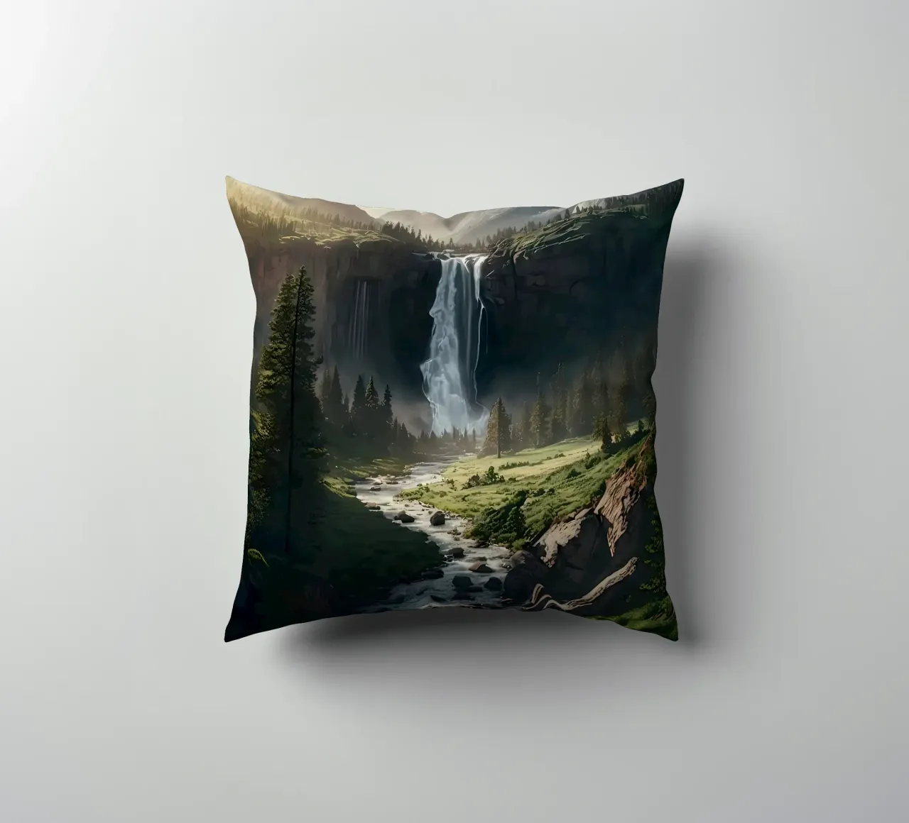 Cascata nella natura della foresta cuscino da Ginnery
