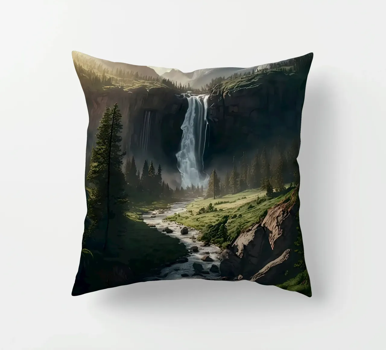 Cascata nella natura della foresta cuscino da Ginnery