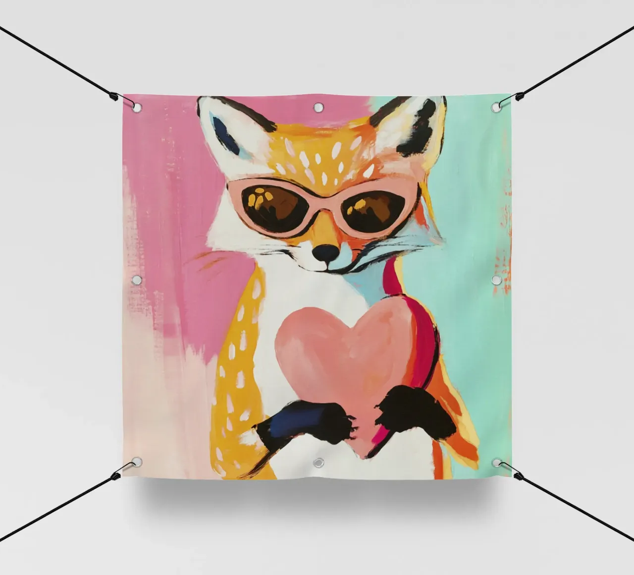 Volpe fredda Whimiscal con cuore telo in pvc da Modern Muse