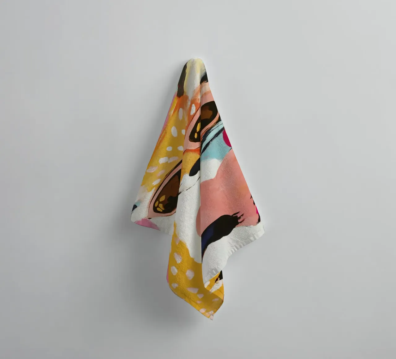 Whimiscal Cool Fox with Heart towel by Modern Muse