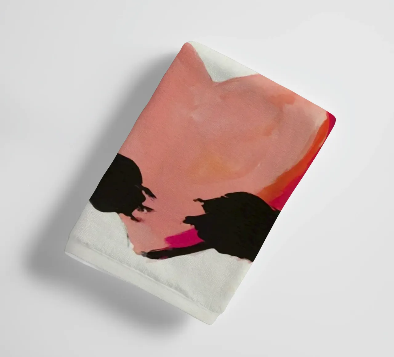 Whimiscal Cool Fox with Heart towel by Modern Muse