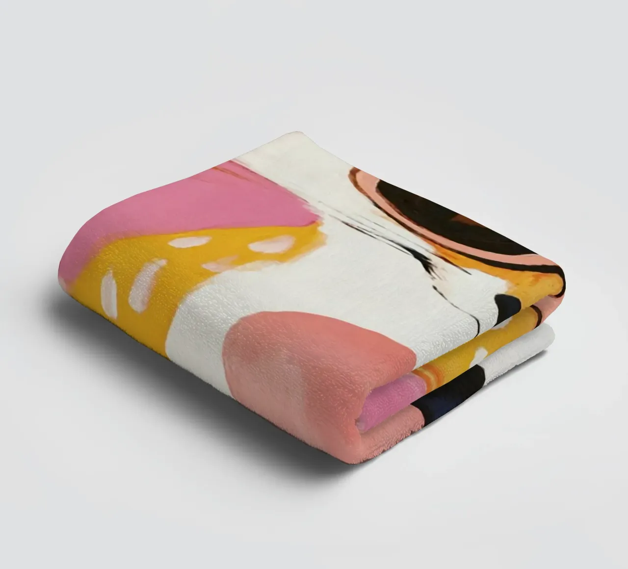 Whimiscal Cool Fox with Heart towel by Modern Muse